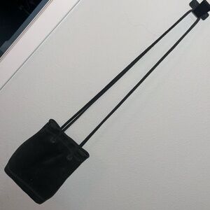 Monserat DeLucca blue suede crossbody bag